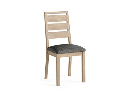 Modern Country Oak Dining Chair (boucle grey)