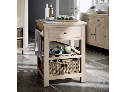 Modern Country Oak Small Kitchen Island