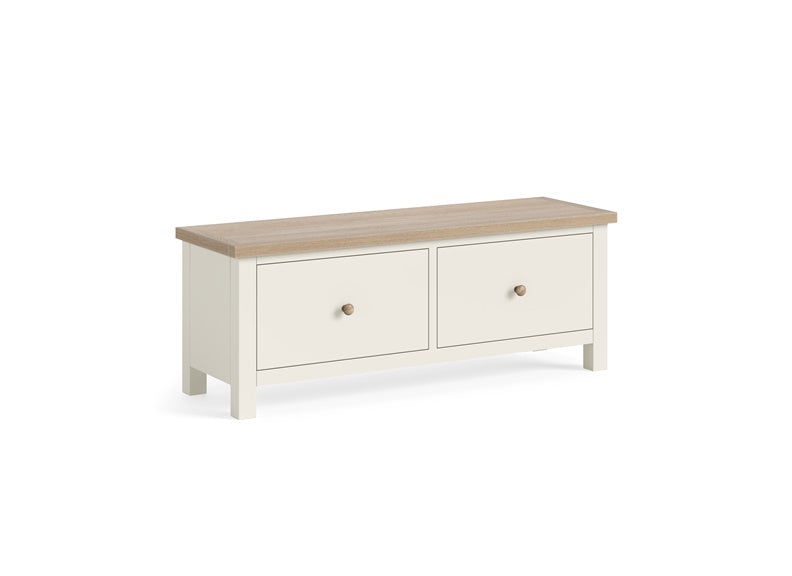 Modern Country Coconut Large 2 Drawer Bench