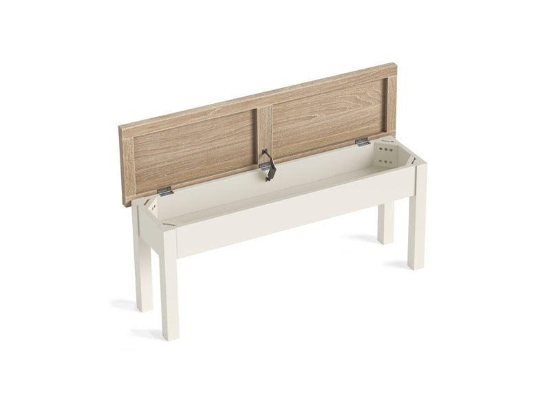 Modern Country Coconut Shallow Storage Bench