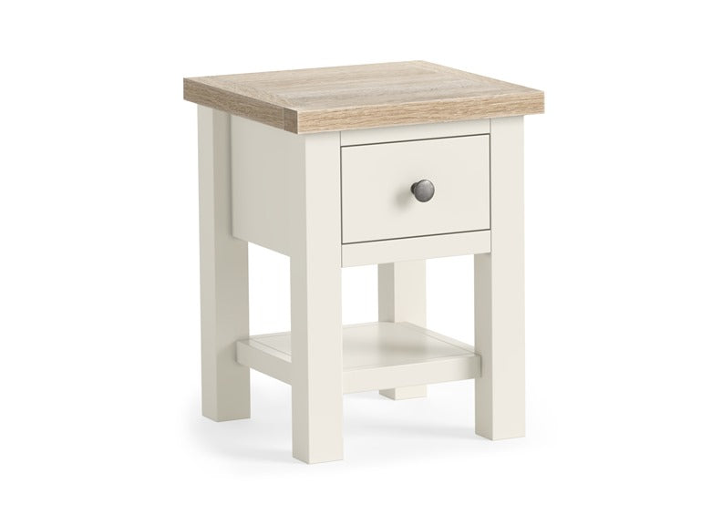 Modern Country Coconut Lamp Table With Shelf