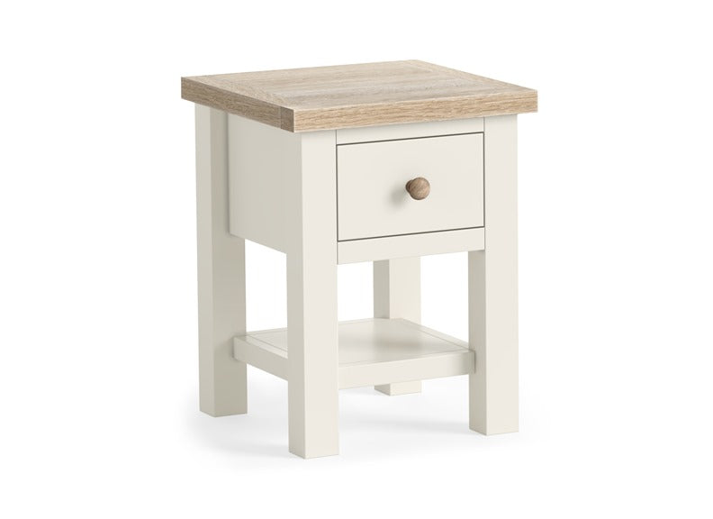 Modern Country Coconut Lamp Table With Shelf