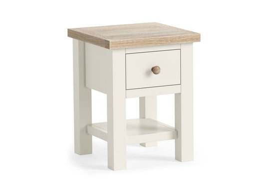 Modern Country Coconut Lamp Table With Shelf