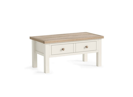 Modern Country Coconut Coffee Table With Drawer Only