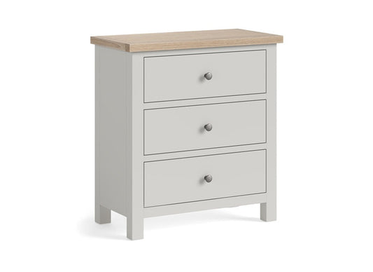 Modern Country Grey 3 Drawer Chest