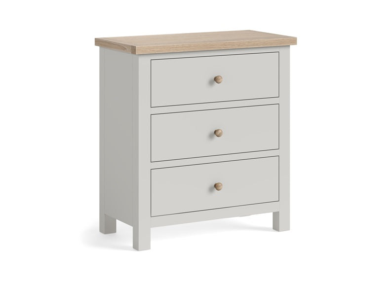 Modern Country Grey 3 Drawer Chest