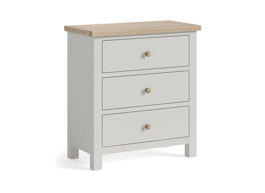 Modern Country Grey 3 Drawer Chest