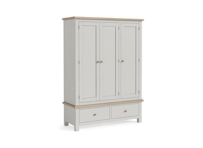 Modern Country Grey Triple Wardrobe