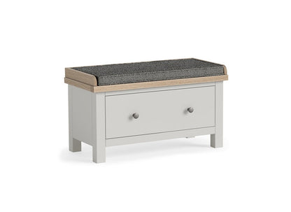 Modern Country Grey Hallway Bench With Drawer