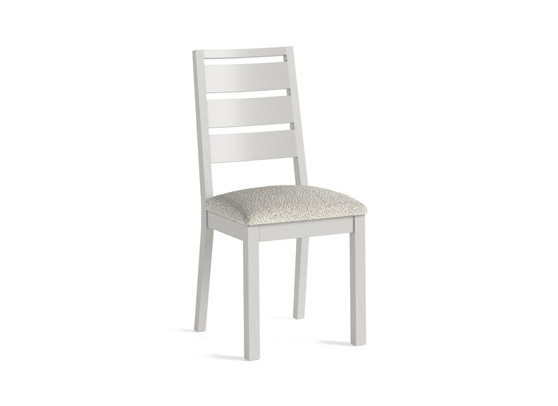 Modern Country Grey Dining Chair (bouncle white)
