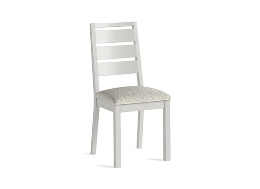 Modern Country Grey Dining Chair (bouncle white)