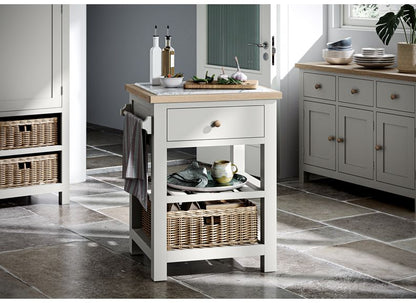 Modern Country Grey Small Kitchen Island