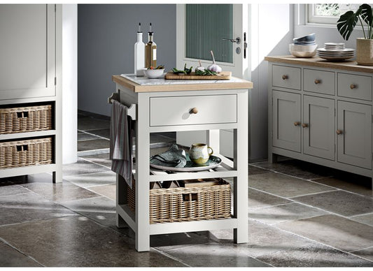 Modern Country Grey Small Kitchen Island
