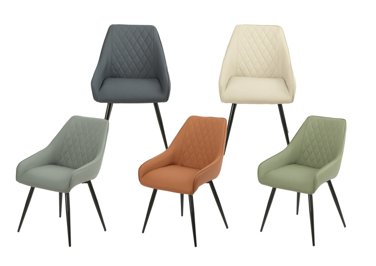 Gabriel Dining Chair Grey Swivel