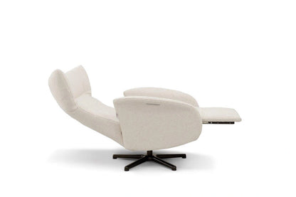 The Gentle Armchair | Italian Leather & Fabric Armchair