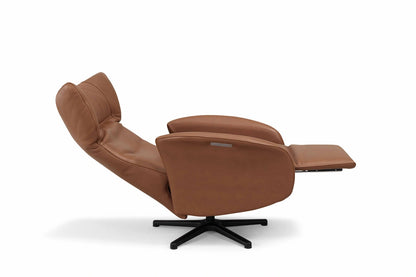 The Gentle Armchair | Italian Leather & Fabric Armchair
