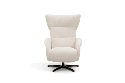 The Gentle Armchair | Italian Leather & Fabric Armchair