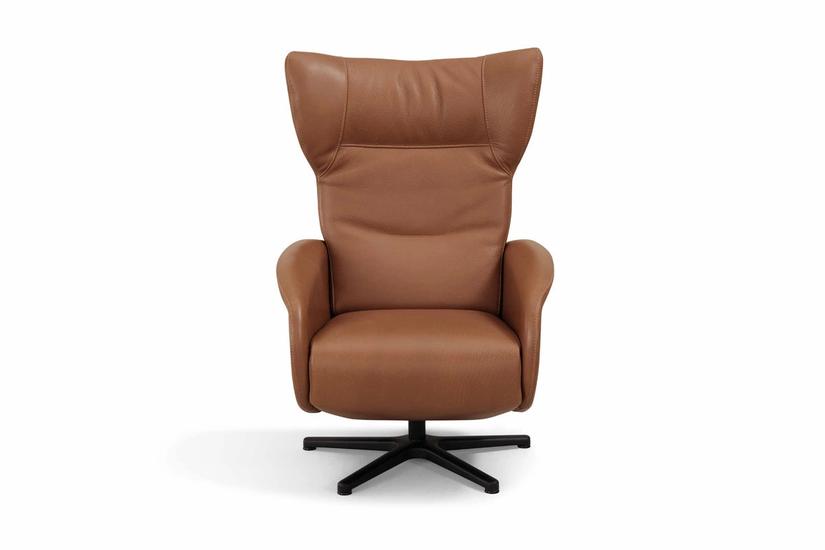 The Gentle Armchair | Italian Leather & Fabric Armchair