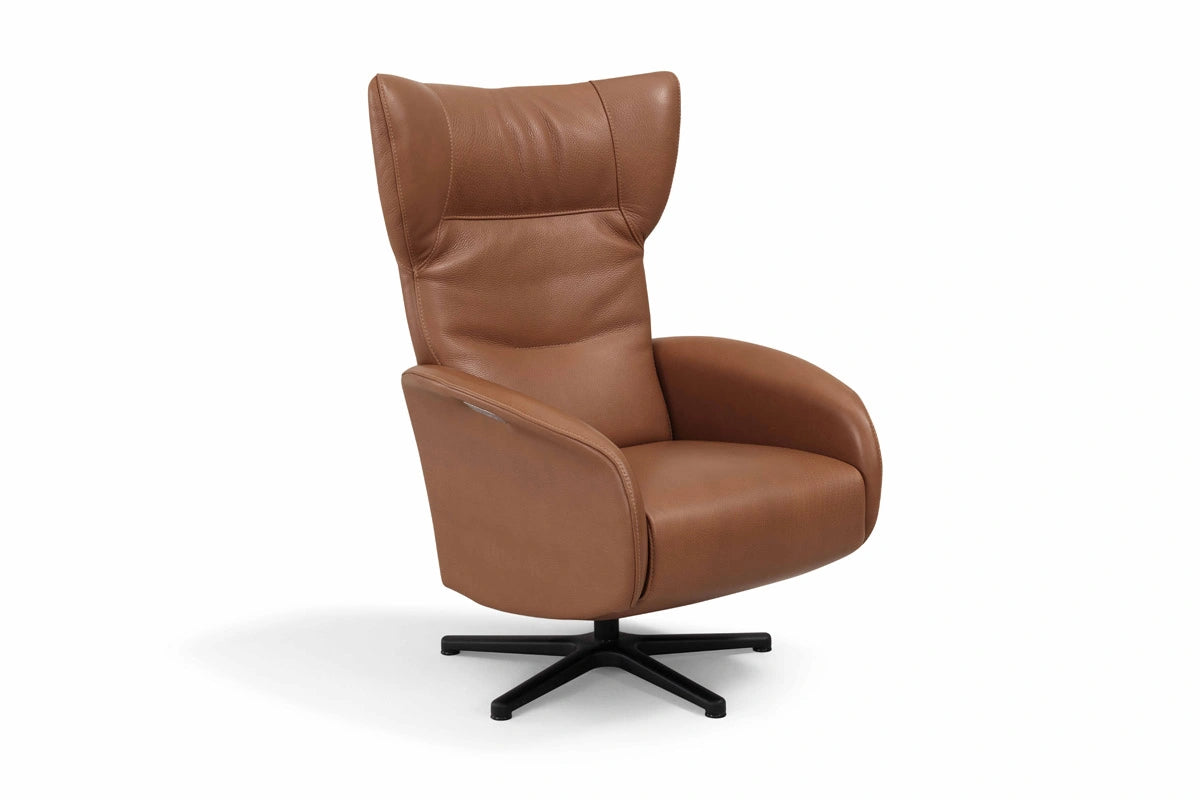 The Gentle Armchair | Italian Leather & Fabric Armchair