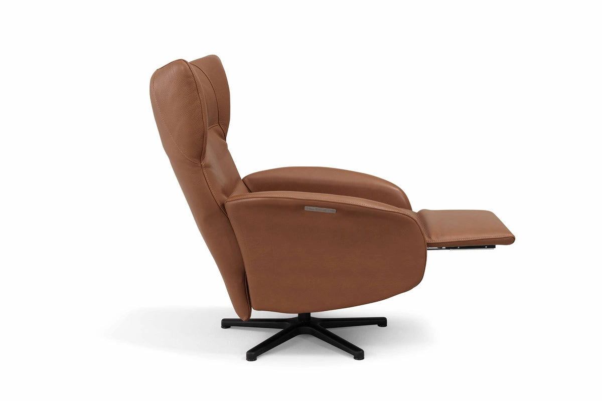 The Gentle Armchair | Italian Leather & Fabric Armchair
