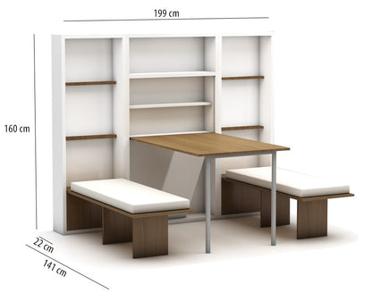 The Secret Desk Set | Fold-Away Desk & Shelving | Multimo