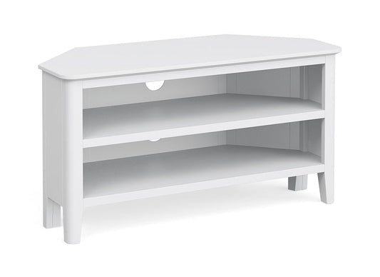 Hampstead White Corner Tv Unit - Stylish And space-saving Entertainment Solution