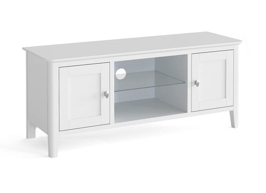 Hampstead White Large Rectangular Tv Unit