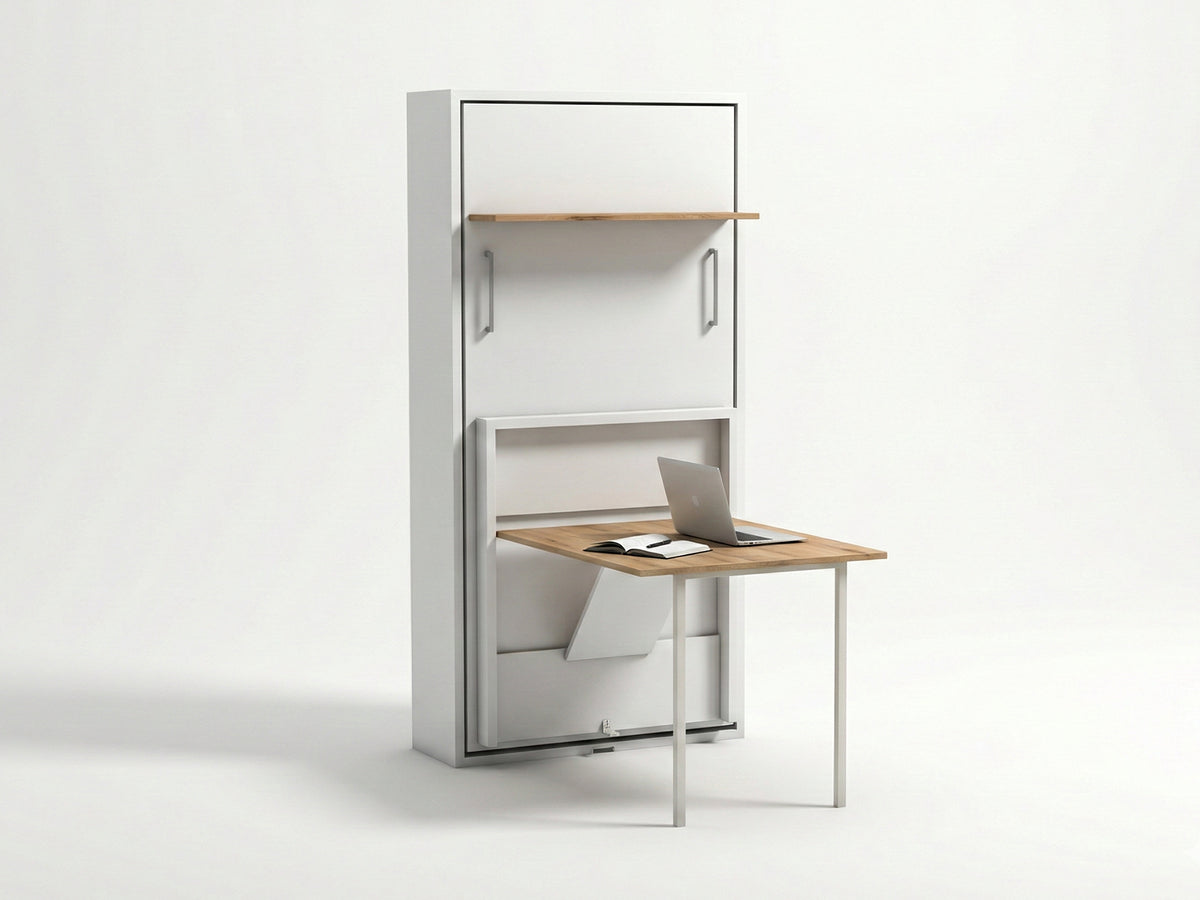 The Happy Frogg Wall Bed | With Mattress | With Foldable Desk | Multimo
