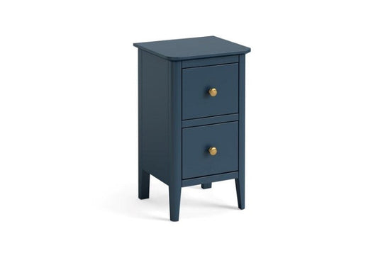 Harrowgate Blue Two Drawer Narrow Bedside