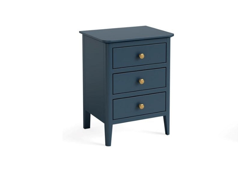 Harrowgate Blue Three Drawer Bedside