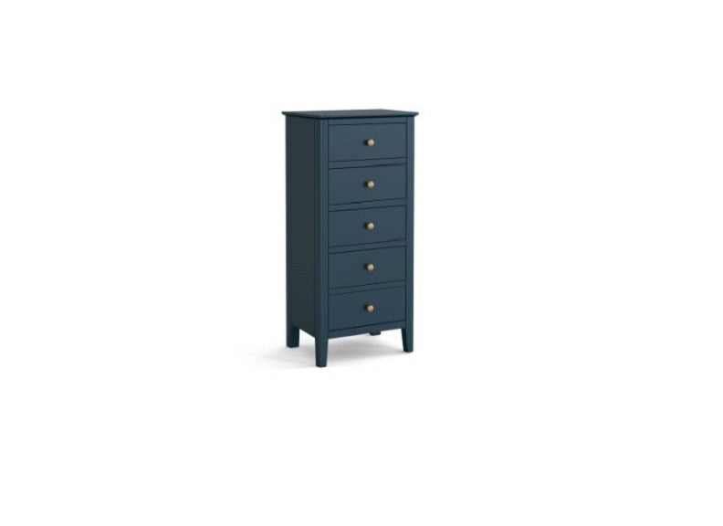 Harrowgate Blue Five Drawer Tallboy