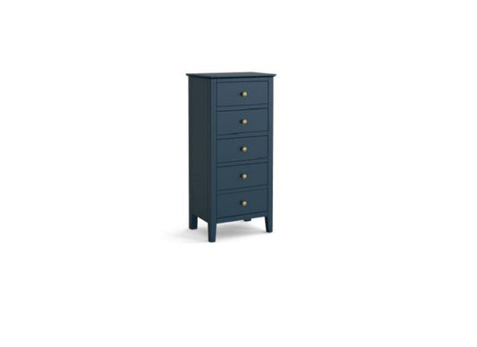 Harrowgate Blue Five Drawer Tallboy