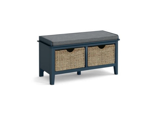 Harrowgate Blue Storage Bench W/Baskets