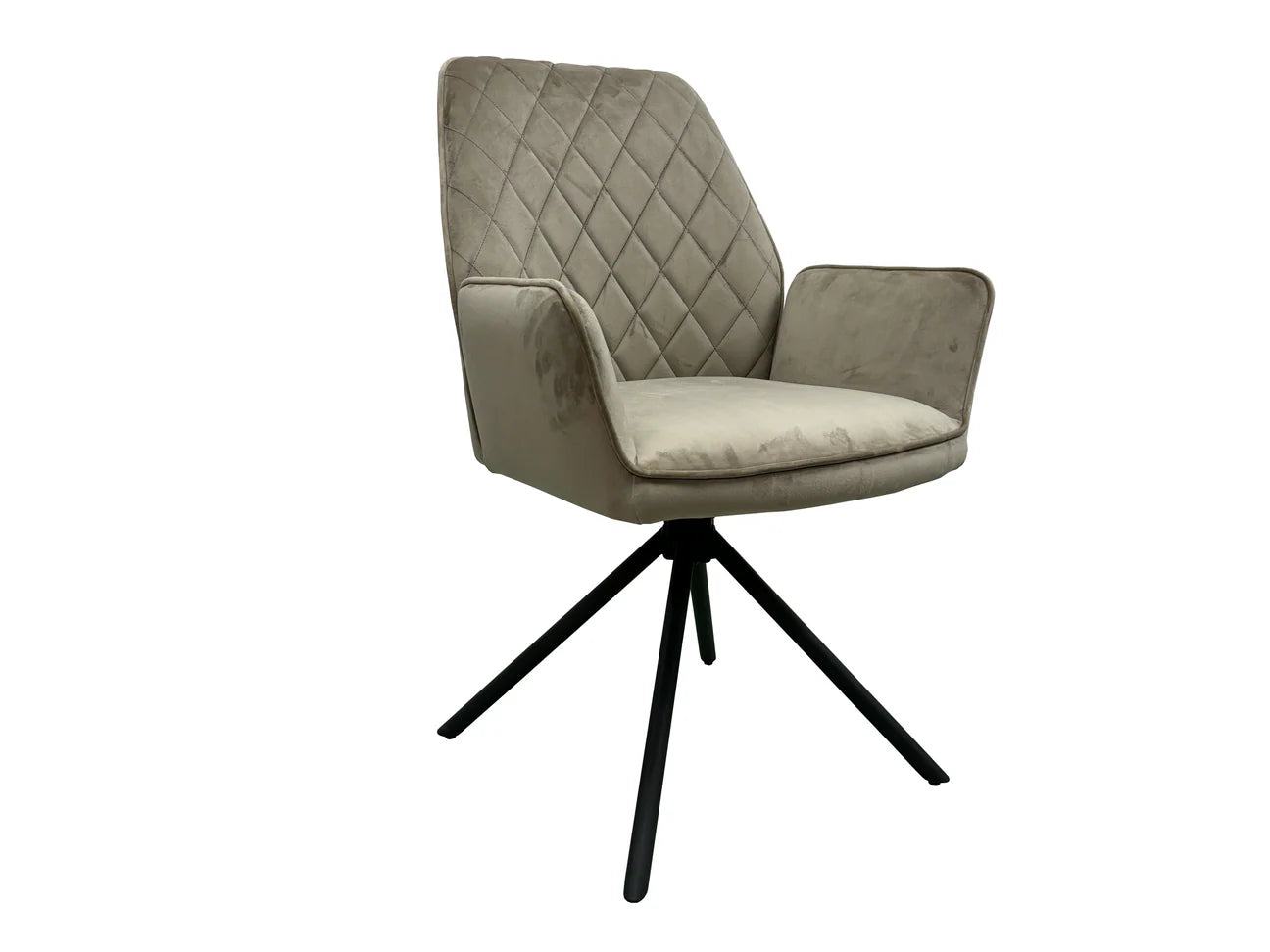 Lina Fabric Swivel Dining Chair Mink