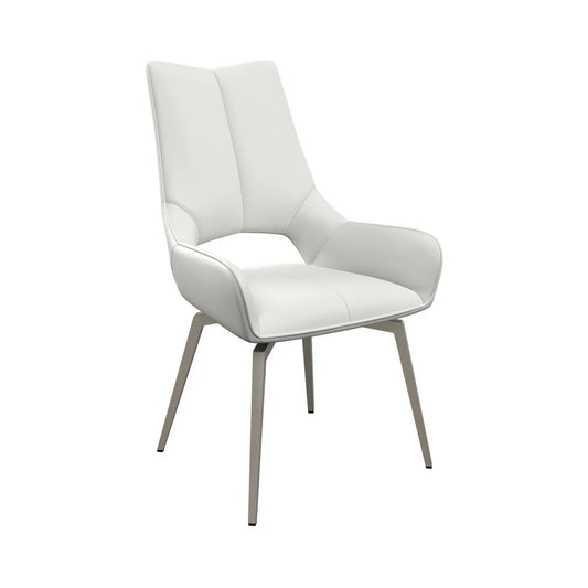 Spinello Leather Swivel Dining Chair