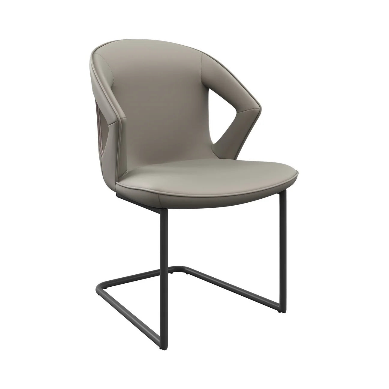 Kenzo Leather Dining Chair Taupe