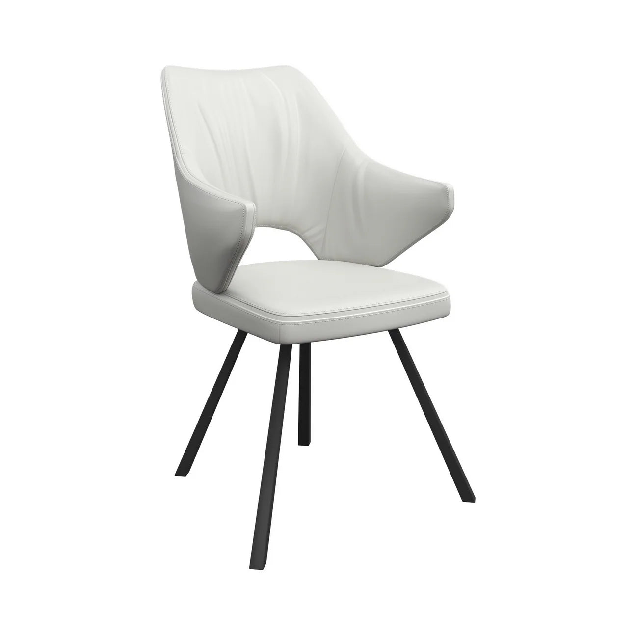 Zola Leather Dining Chair White