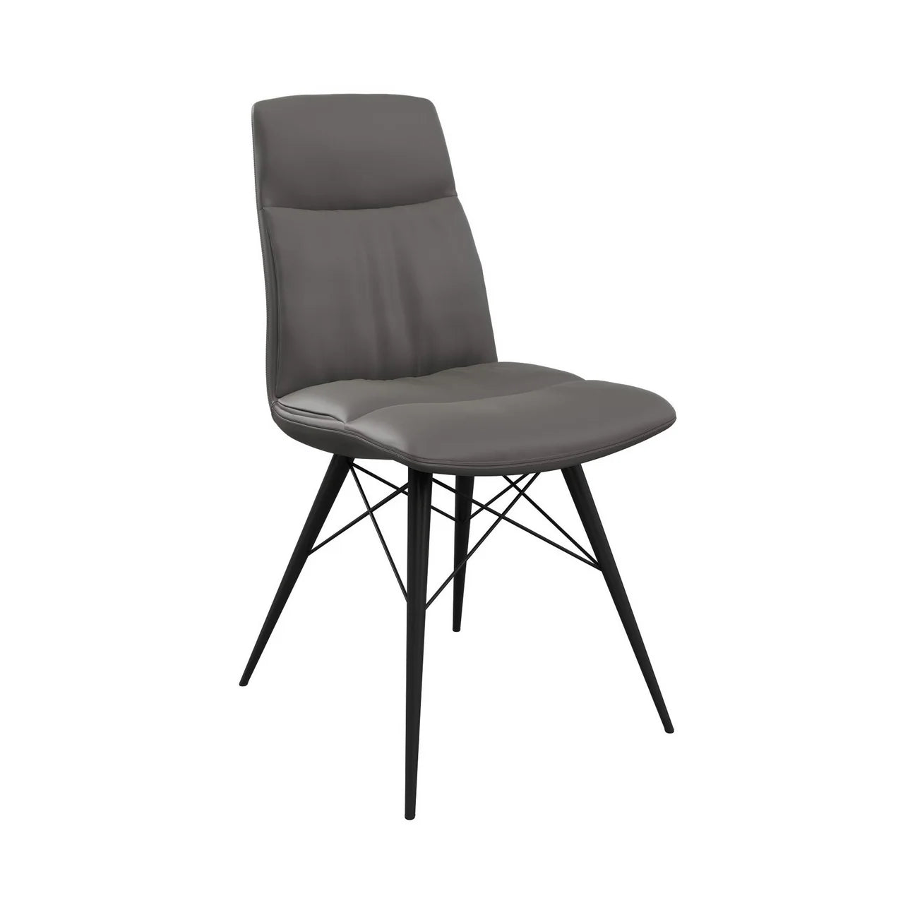 Alexa Leather Dining Chair Grey