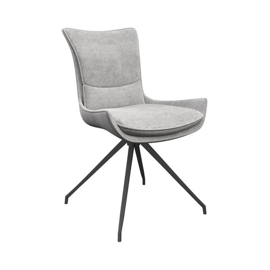 Amber Fabric Swivel Dining Chair Grey