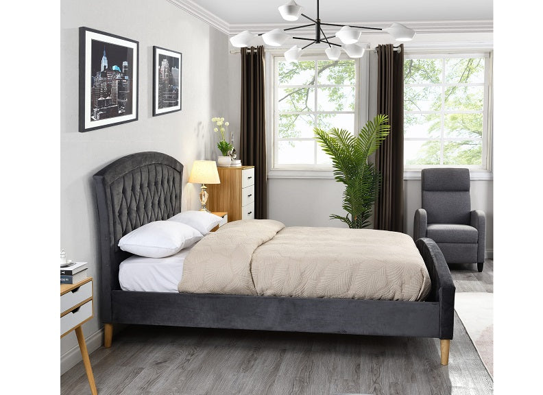 Kingston Velvet Curved Bedframes