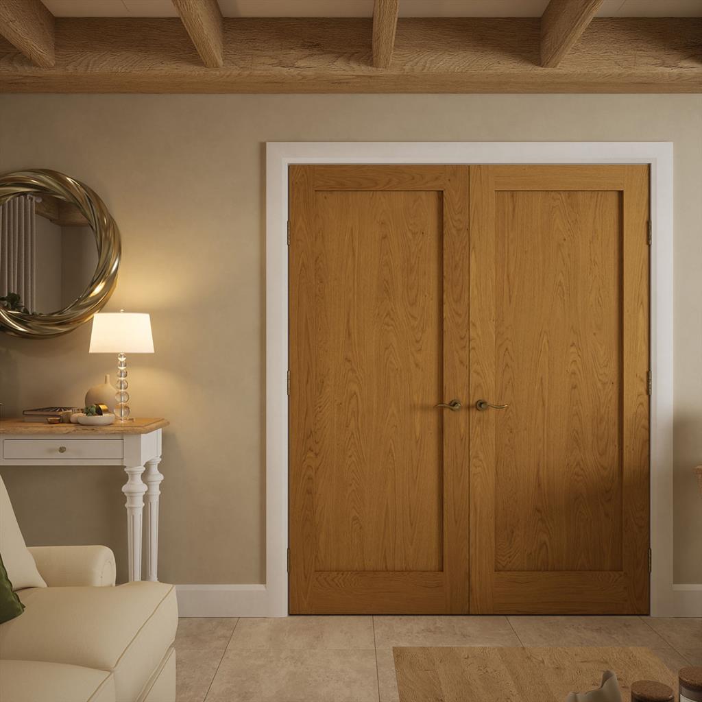 Boston Oak Shaker 1 Panel | 44mm | Indoors | Internal Door