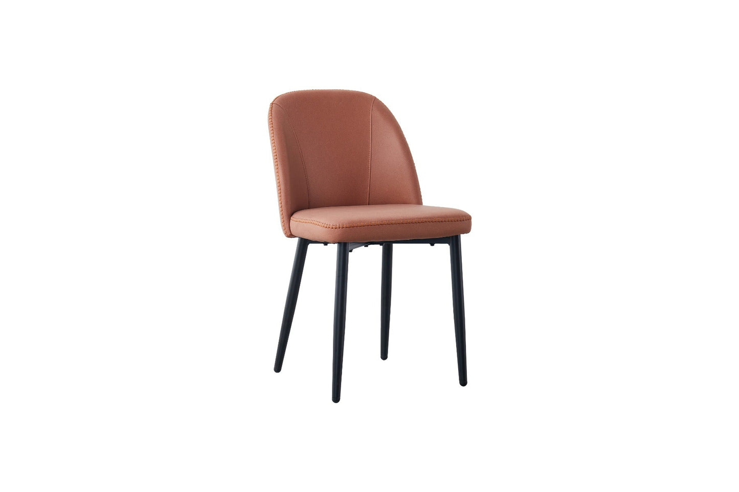 Leo Chair Salmon with Black Legs