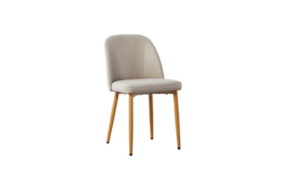 Leo Dining Chair Taupe with Oak Legs