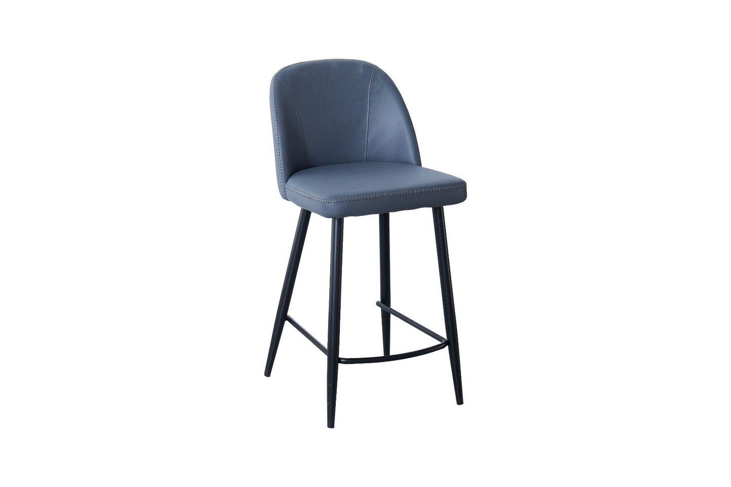 Leo Bar Stool Grey with Black Legs