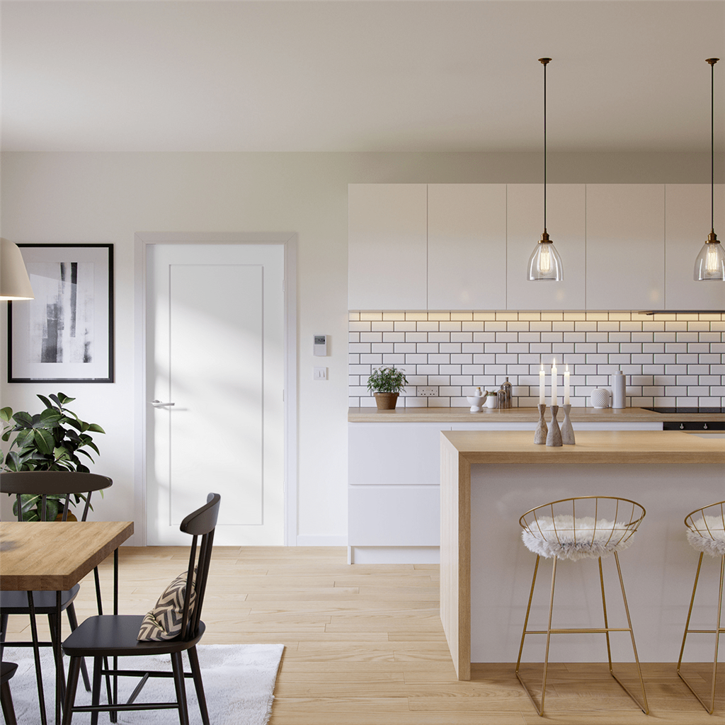 Atlanta Moulded 1 Panel Primed | 44mm | Indoors | Internal Door