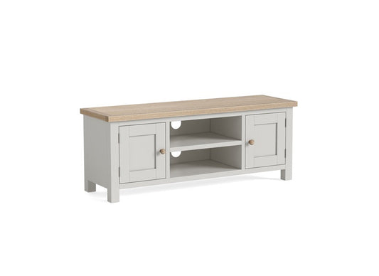 Modern Country Grey Large Rectangular Tv Stand