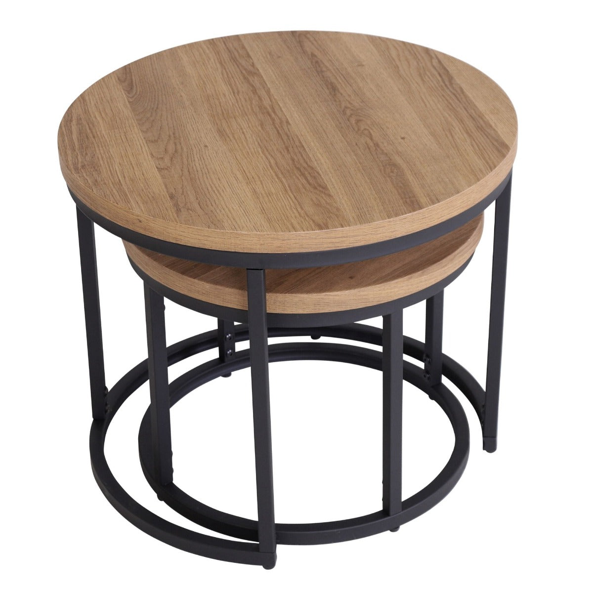 Munich Round Nest of Tables - Oak