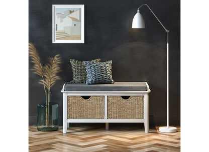 Hampstead White Storage Bench