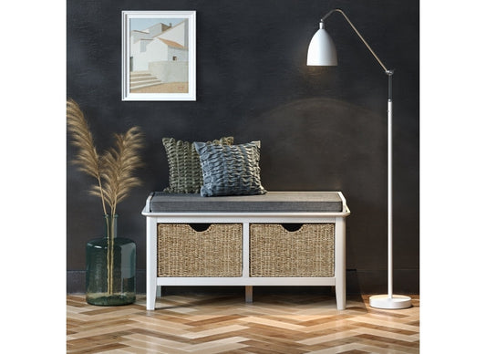 Hampstead White Storage Bench
