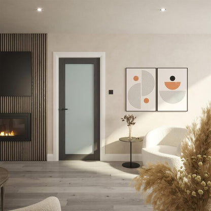 Nolita Grey Opaque Glass Pre Finished Doors